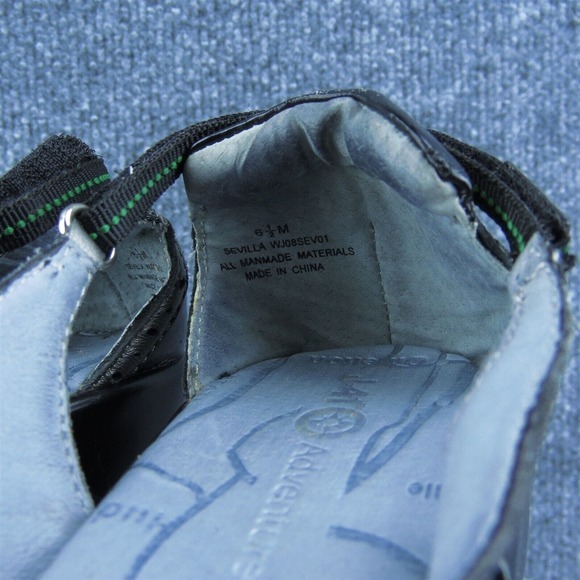 J-41 Sevilla‎ Women Clog Shoes Black Synthetic Slip On Size 6.5 Medium - Picture 4 of 10